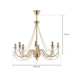 Retro - goud glanzende kroonluchter