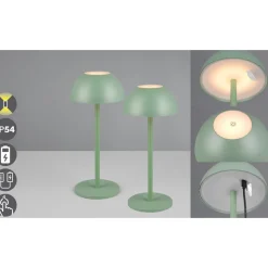 Ricardo LED tafellamp, groen, hoogte 30 cm, kunststof