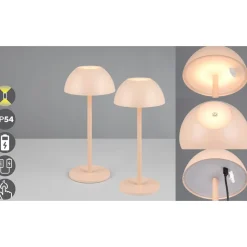 Ricardo LED tafellamp, zand, hoogte 30 cm, kunststof