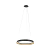 Ringlux hanglamp, 1-lamp, zwart, metaal