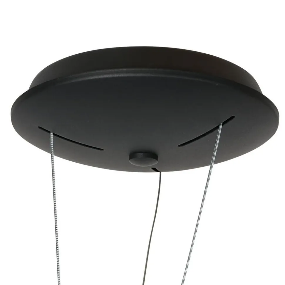 Ringlux hanglamp, 1-lamp, zwart, metaal