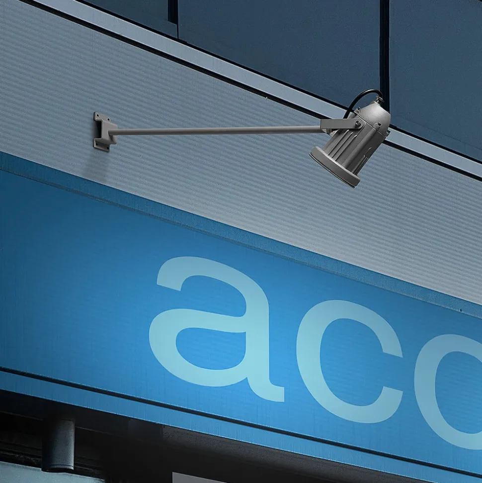 Robuuste, draaibare buitenspot Helio grijs