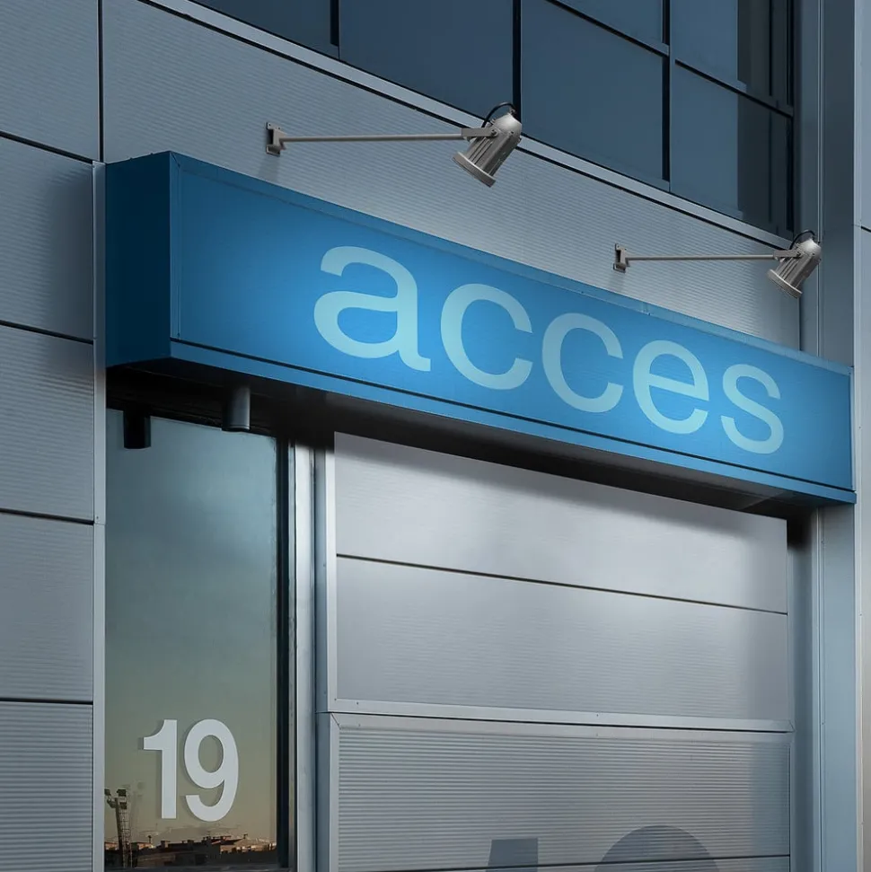 Robuuste, draaibare buitenspot Helio grijs