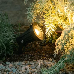 Robuuste, draaibare buitenspot Helio zwart