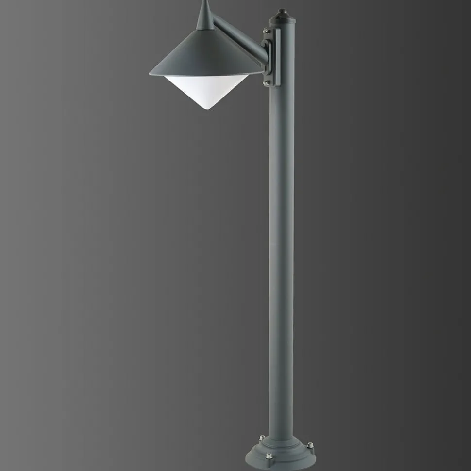 Robuuste tuinpadverlichting Liara zeewaterbestendig grafiet