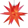 Rode, 18-puntige ster 12 cm