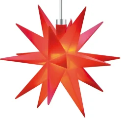 Rode, 18-puntige ster 12 cm