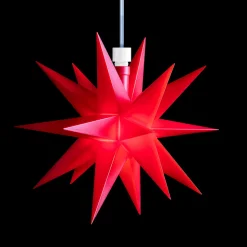 Rode, 18-puntige ster 12 cm
