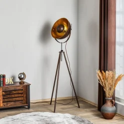 Roestkleurige driebenige vloerlamp Xirena I