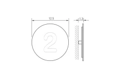 Roestvast stalen huisnummer Rond - 7