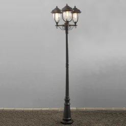 Romantische 3-lichts lantaarn PARMA, zwart