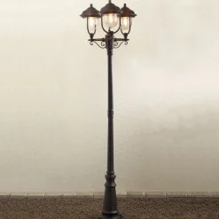 Romantische 3-lichts lantaarn PARMA, zwart