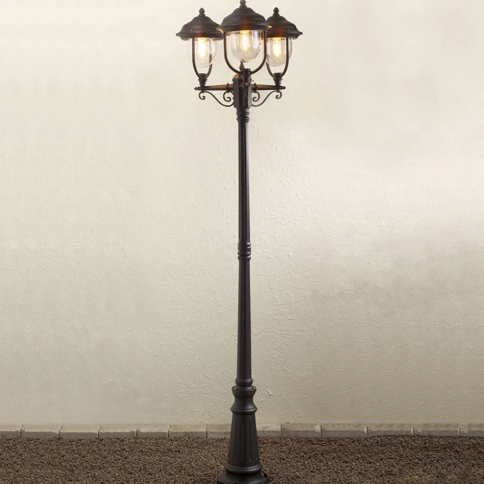 Romantische 3-lichts lantaarn PARMA, zwart