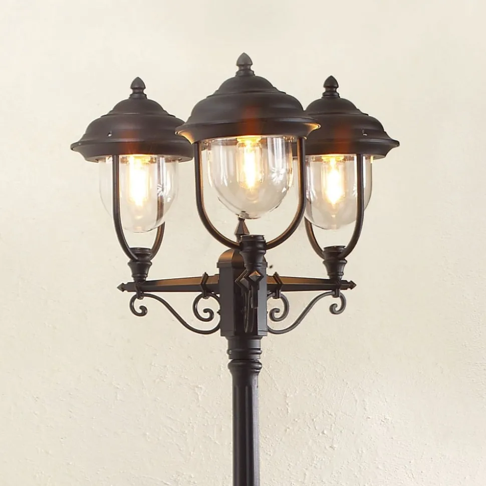 Romantische 3-lichts lantaarn PARMA, zwart