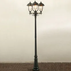 Romantische 3-lichts lantaarn PARMA, groen