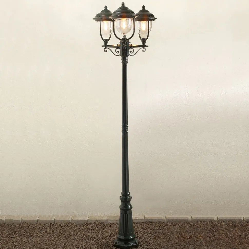 Romantische 3-lichts lantaarn PARMA, groen