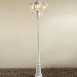 Romantische 3-lichts lantaarn PARMA, wit