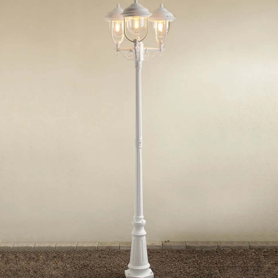 Romantische 3-lichts lantaarn PARMA, wit