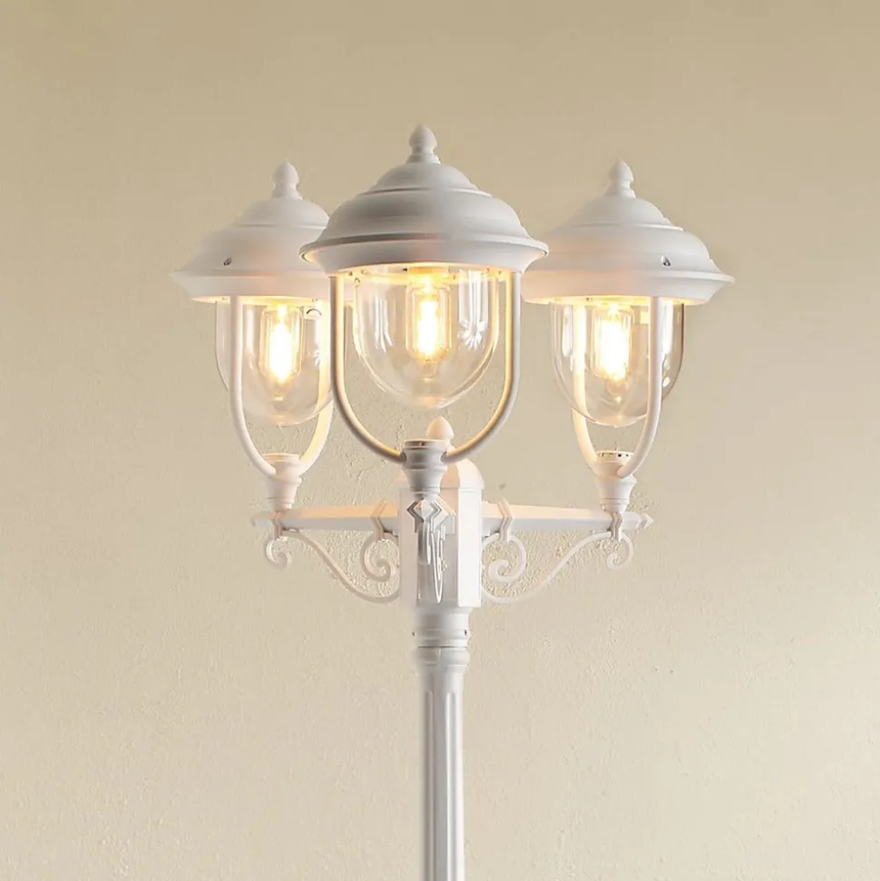 Romantische 3-lichts lantaarn PARMA, wit