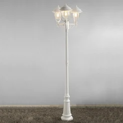 Romantische 3-lichts lantaarn PARMA, wit