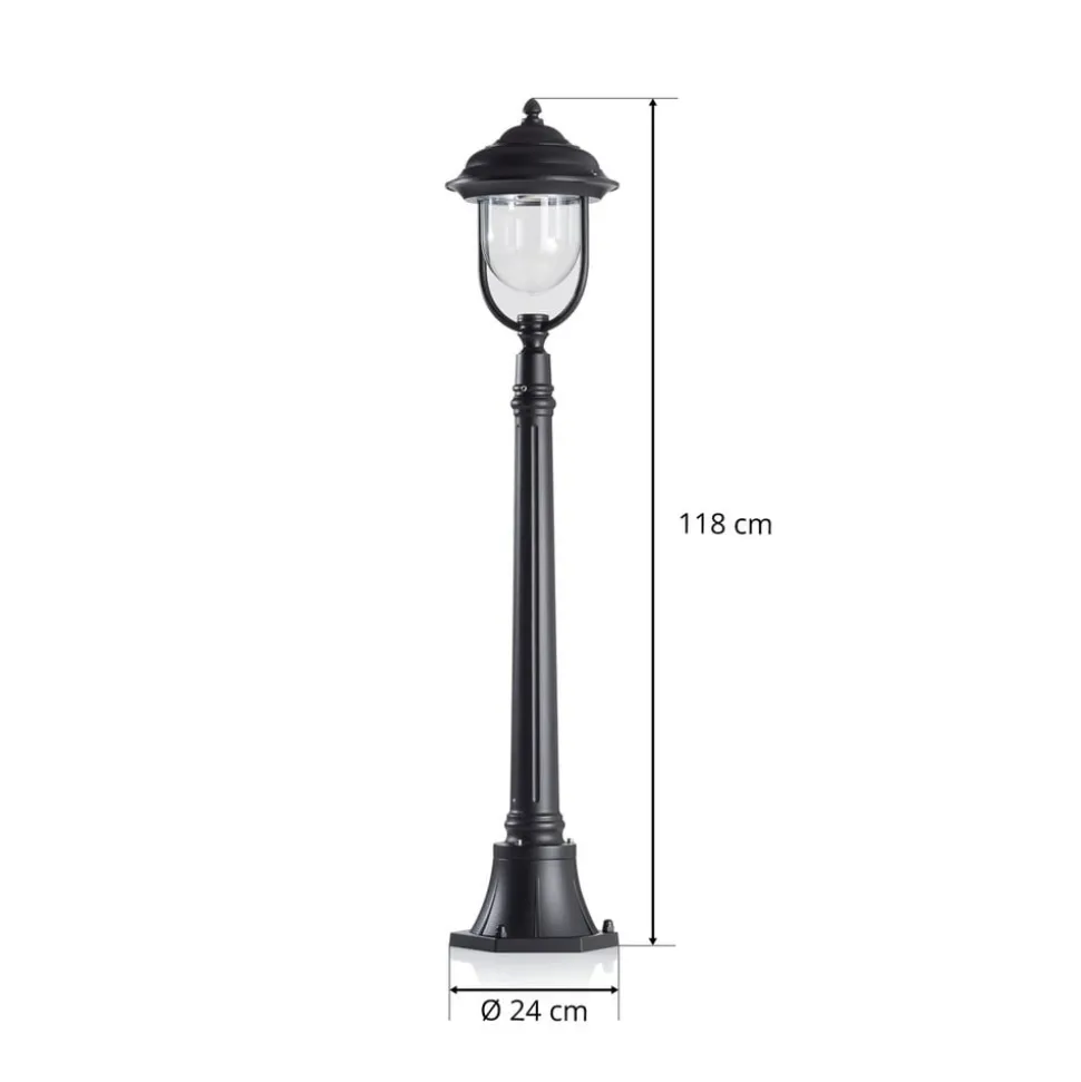 Romantische padlamp PARMA, zwart