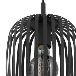 Romazzina hanglamp, Ø 46 cm, zwart, 3-lamps, staal