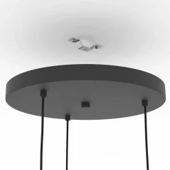 Romazzina hanglamp, Ø 46 cm, zwart, 3-lamps, staal