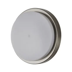 Ronde buitenwandlamp Fero, roestvrij staal