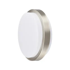 Ronde buitenwandlamp Fero, roestvrij staal