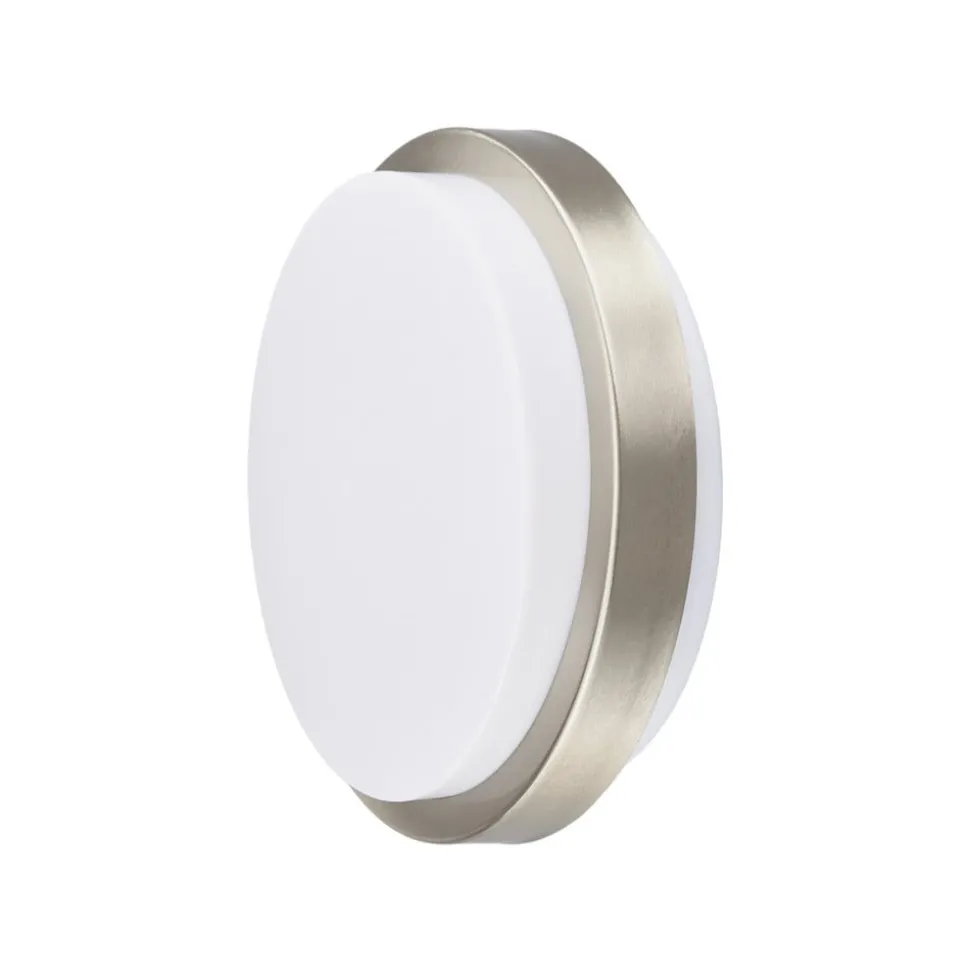 Ronde buitenwandlamp Fero, roestvrij staal