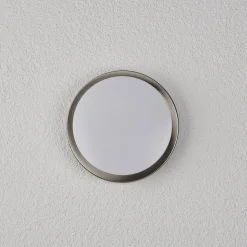 Ronde buitenwandlamp Fero, roestvrij staal