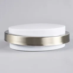 Ronde buitenwandlamp Fero, roestvrij staal