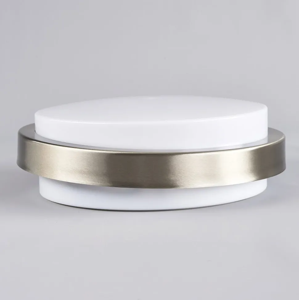 Ronde buitenwandlamp Fero, roestvrij staal