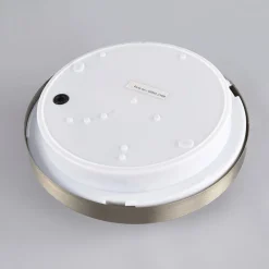 Ronde buitenwandlamp Fero, roestvrij staal