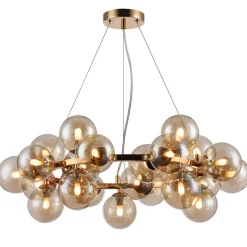 Ronde hanglamp Dallas, goud