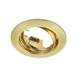 Ronde inbouwlamp Jura in messing