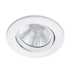 Ronde LED inbouwspot Pamir in mat wit