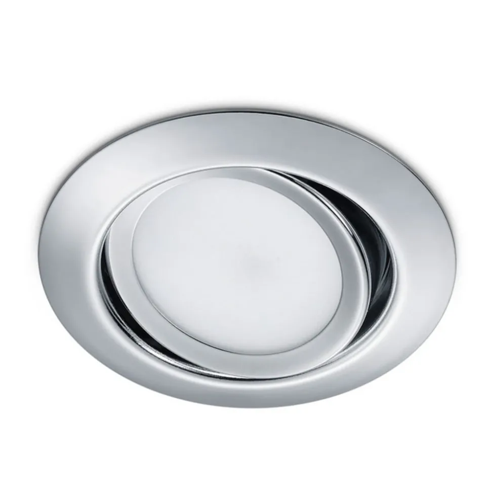 Ronde LED inbouwspot Rila in chroom