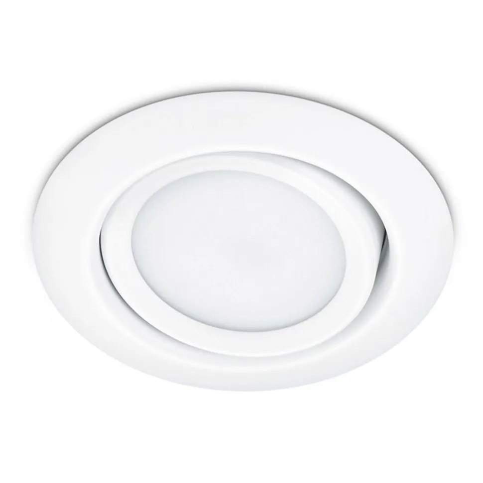 Ronde LED inbouwspot Rila in wit
