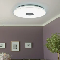 Ronde LED plafondlamp Shogun met glinsterlook