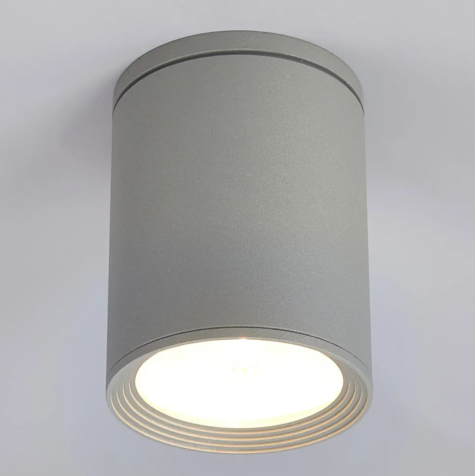 Ronde plafondspot Minna in zilvergrijs