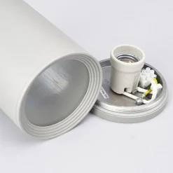 Ronde plafondspot Minna in zilvergrijs