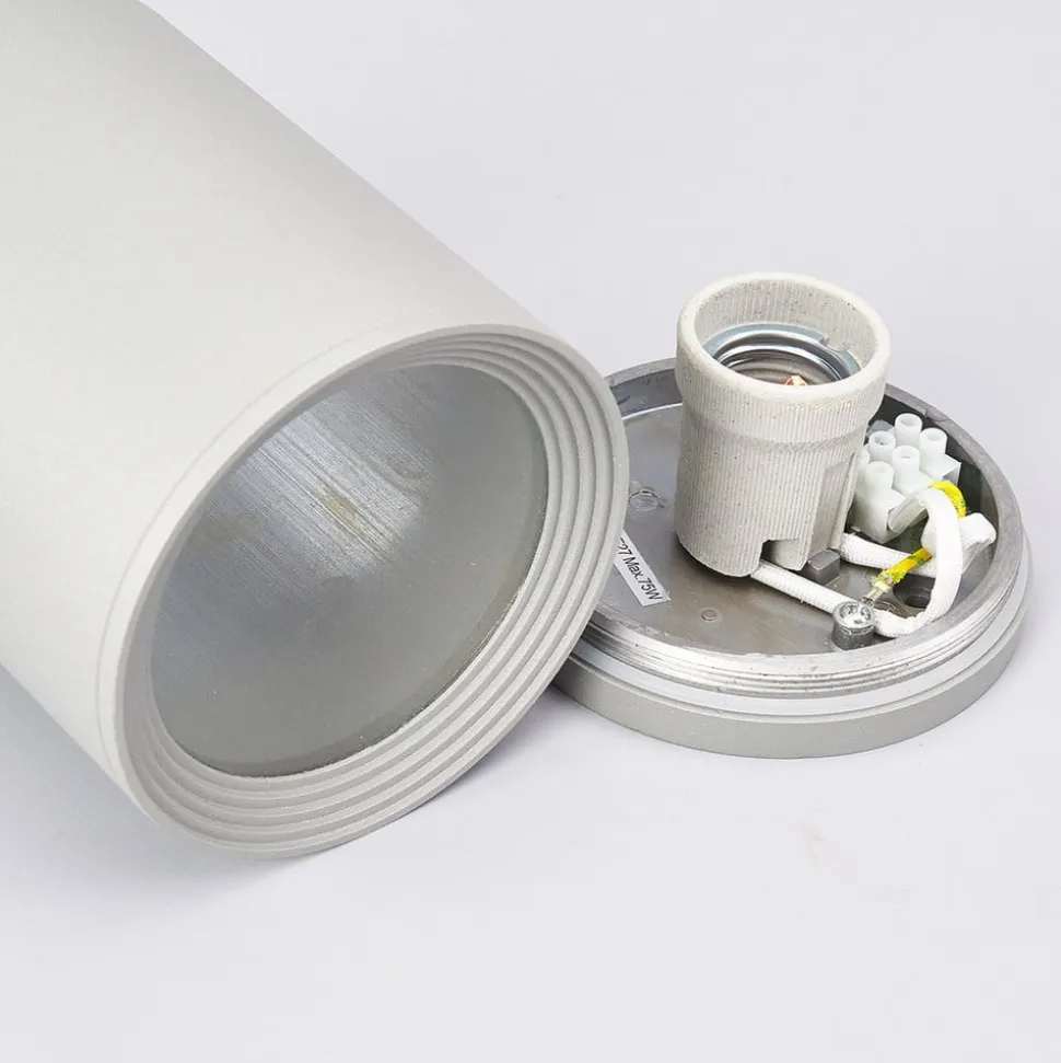 Ronde plafondspot Minna in zilvergrijs