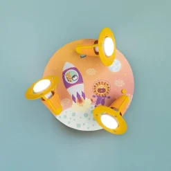 Rondell Escape plafondlamp, oranje, 3-lamps