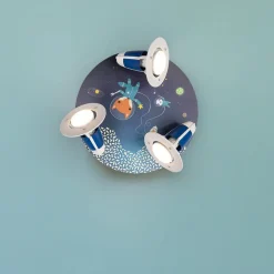 Rondell Space Mission plafondlamp, blauw