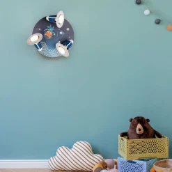 Rondell Space Mission plafondlamp, blauw