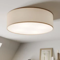 Rondo plafondlamp, beige, metaal, Ø 45 cm, E27