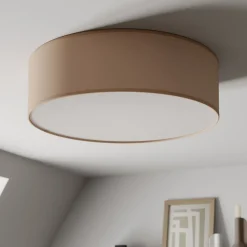 Rondo plafondlamp, beige, metaal, Ø 45 cm, E27