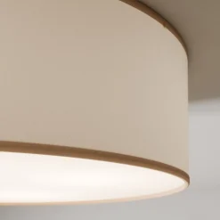 Rondo plafondlamp, beige, metaal, Ø 45 cm, E27