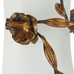 Rose wandlamp met glazen kap